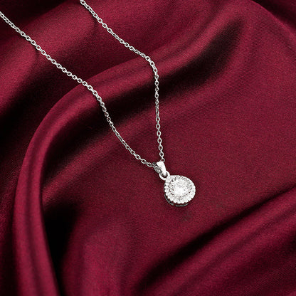 Silver Mirth Pendant With Link Chain