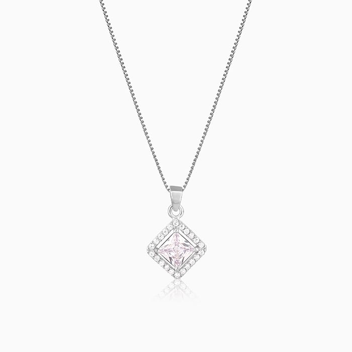 Silver Starlight Sparkle Pendant With Box Chain