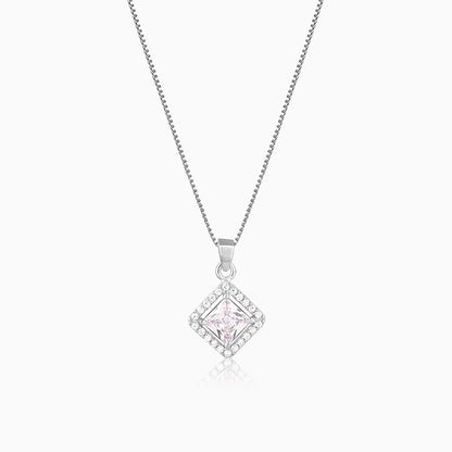 Silver Starlight Sparkle Pendant With Box Chain