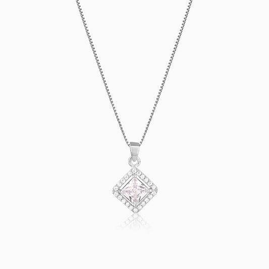 Silver Starlight Sparkle Pendant With Box Chain