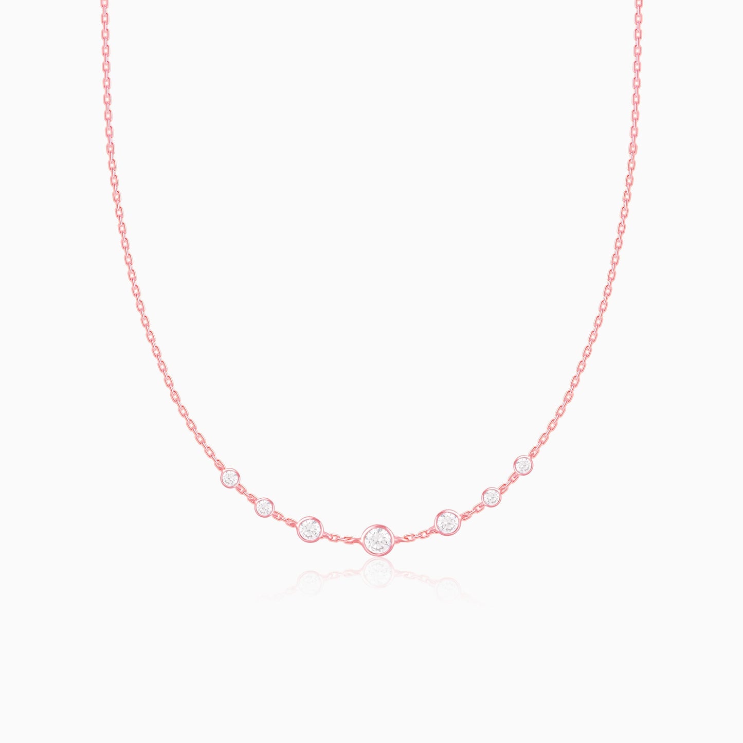 Rose Gold Stoned Necklace