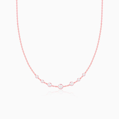 Rose Gold Stoned Necklace
