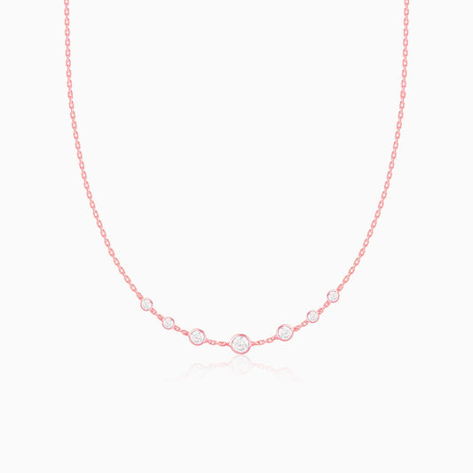 Rose Gold Stoned Necklace