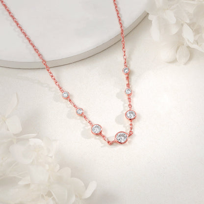 Rose Gold Stoned Necklace