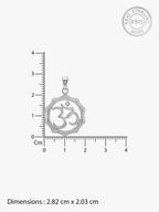 Silver Graceful Om Pendant With Box Chain For Him