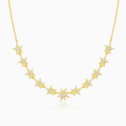 Golden Radiating Star Necklace