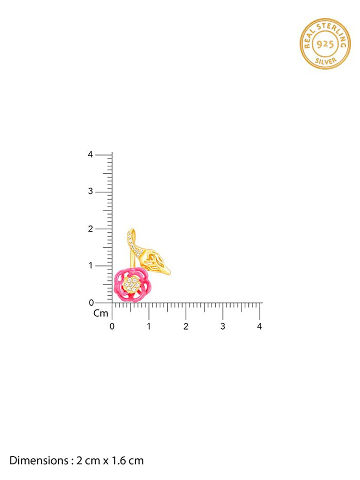 Golden Pink Brahma Kamal Bud Pendant with Link Chain