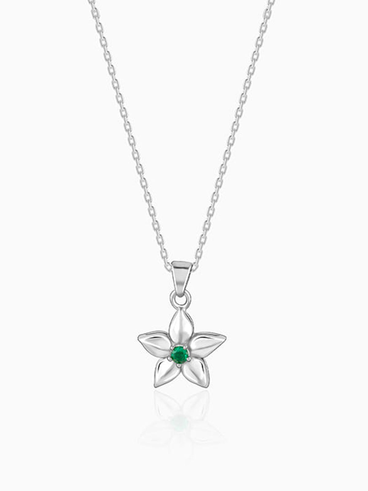 Silver Pratia Pendant With Link Chain