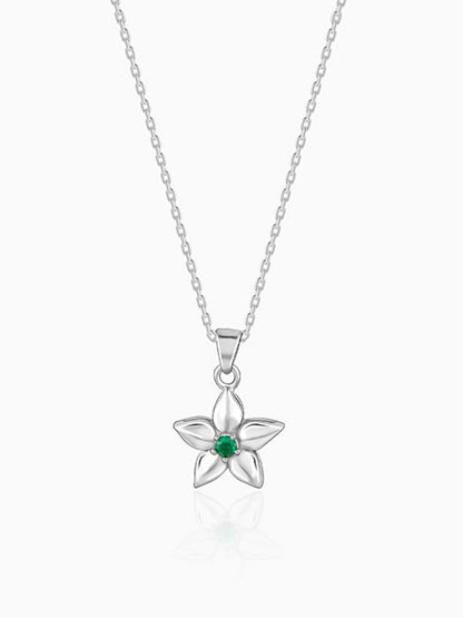 Silver Pratia Pendant With Link Chain