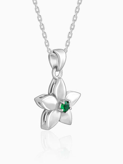 Silver Pratia Pendant With Link Chain