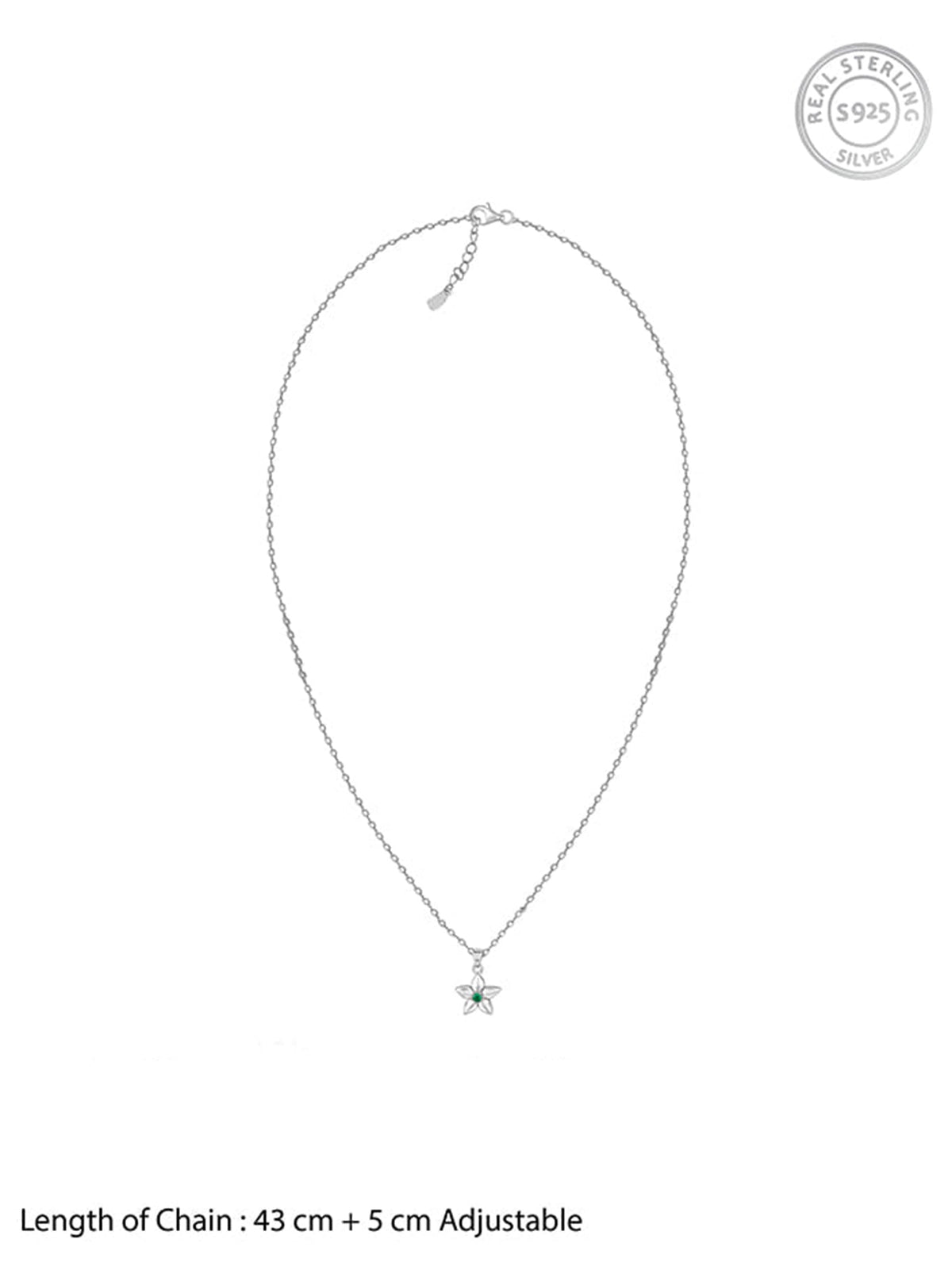 Silver Pratia Pendant With Link Chain