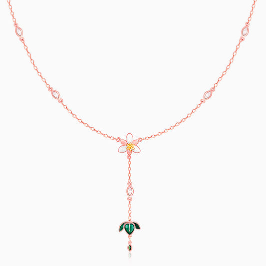 Rose Gold Trillium Treasures Lariat Necklace