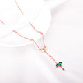 Rose Gold Trillium Treasures Lariat Necklace