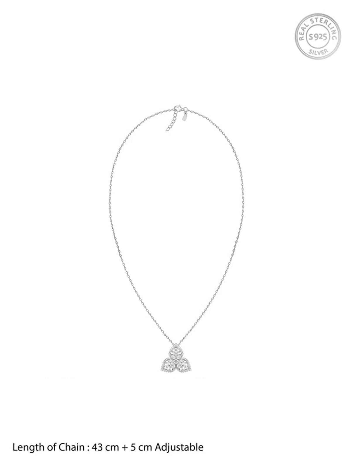 Silver Mighty Leaf Pendant With Link Chain
