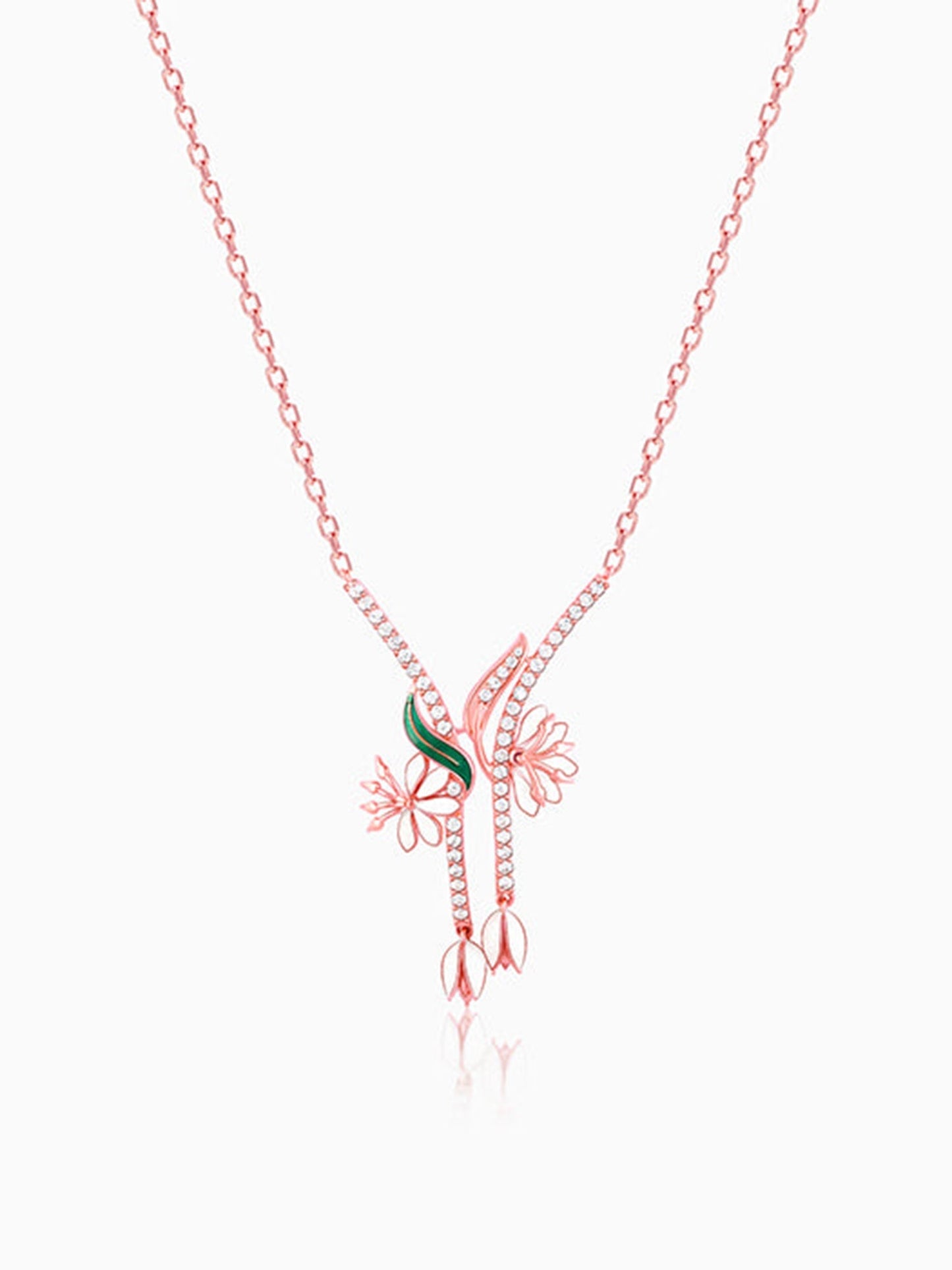 Rose Gold Snowy Safed Musli Necklace