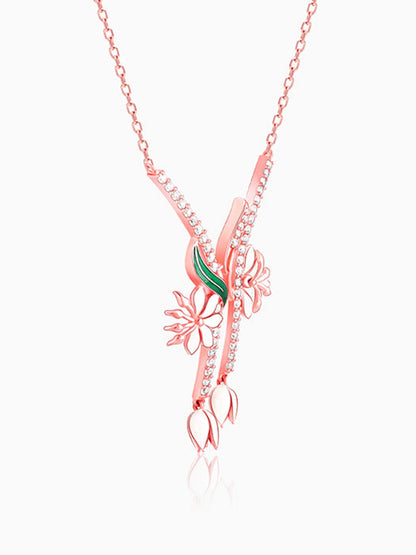 Rose Gold Snowy Safed Musli Necklace