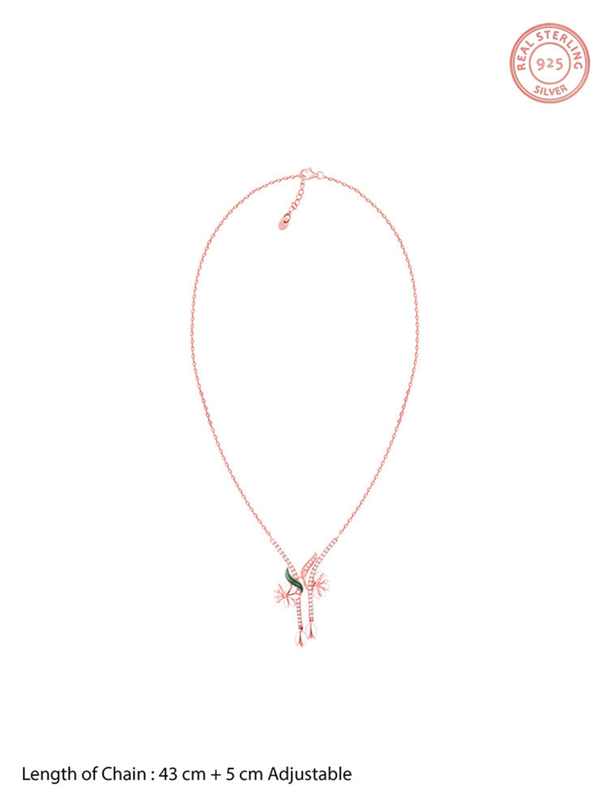 Rose Gold Snowy Safed Musli Necklace