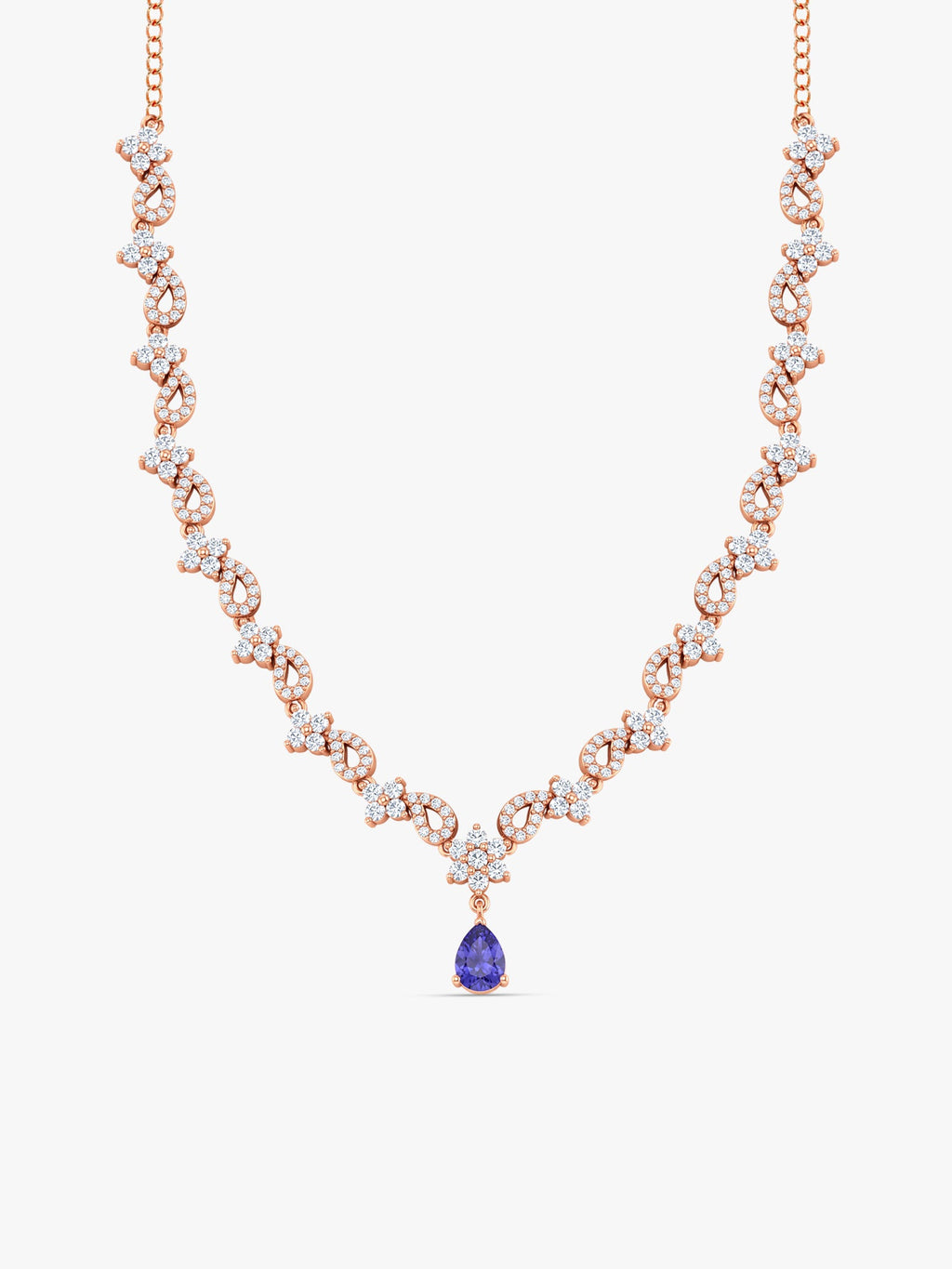 Rose Gold Bridal Celebration Necklace