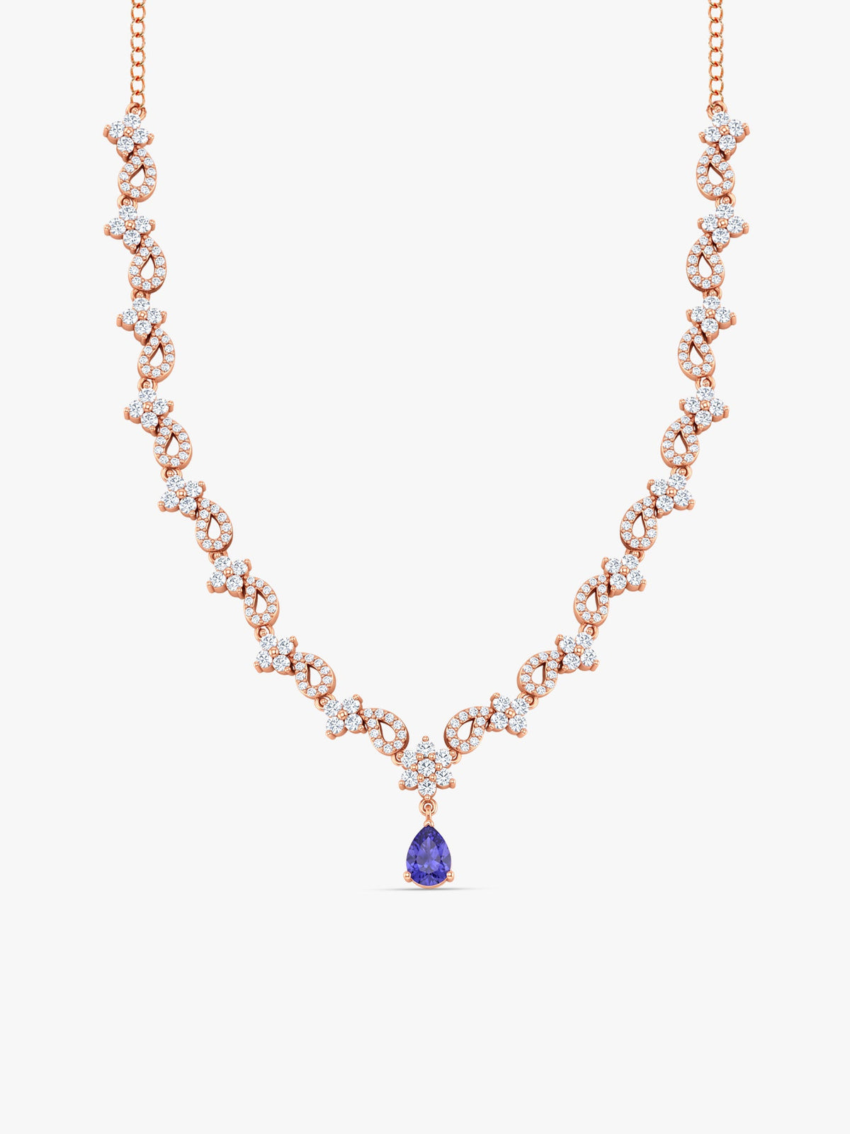 Rose Gold Bridal Celebration Necklace