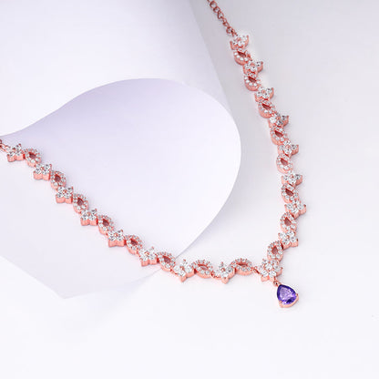 Rose Gold Bridal Celebration Necklace