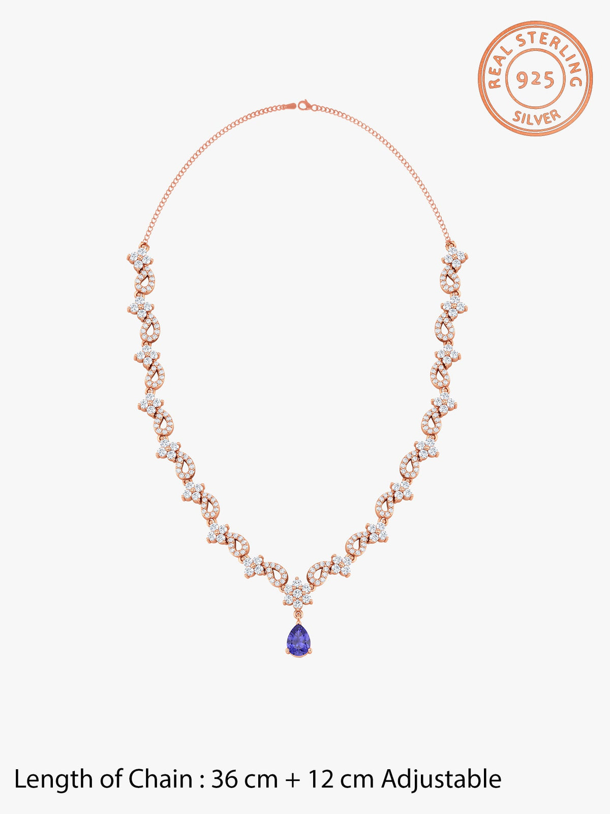 Rose Gold Bridal Celebration Necklace