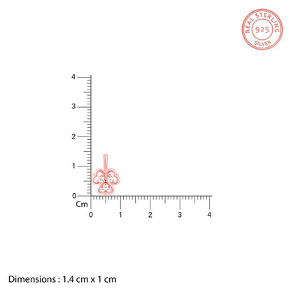 Rose Gold Three Leaf Clover Pendant With Link Chain