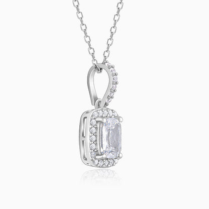 Silver Vesper Pendant With Link Chain