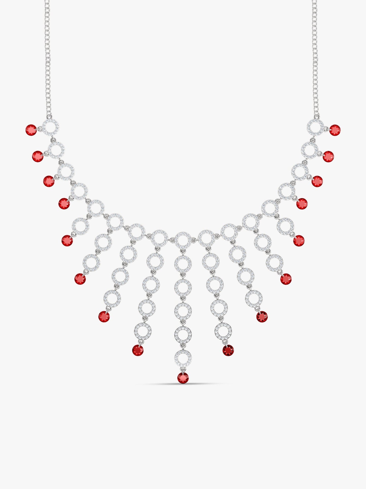 Silver Love in Circles Necklace