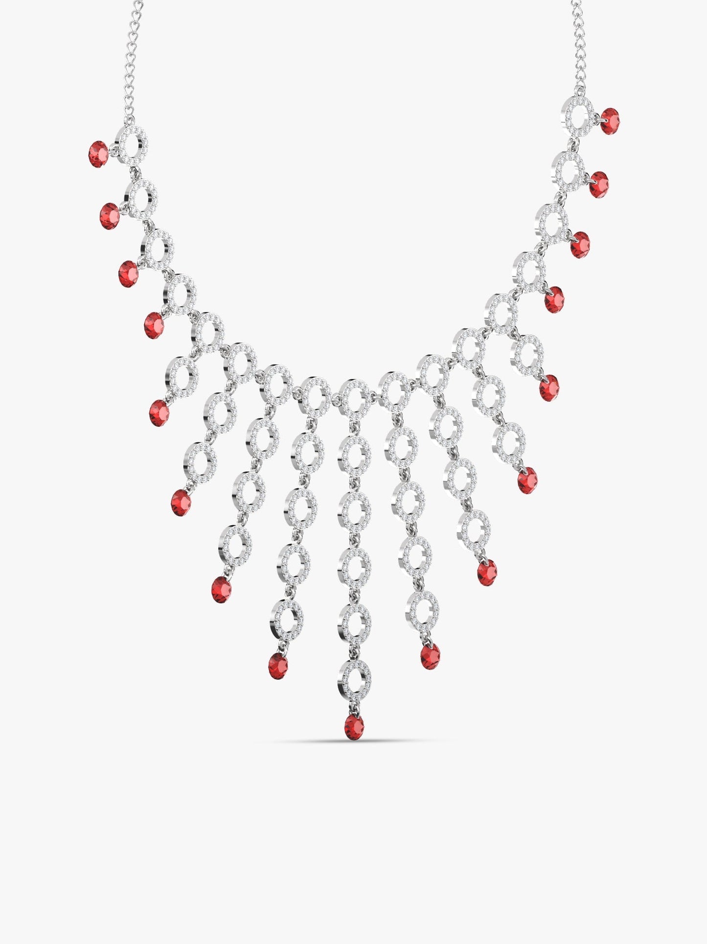 Silver Love in Circles Necklace