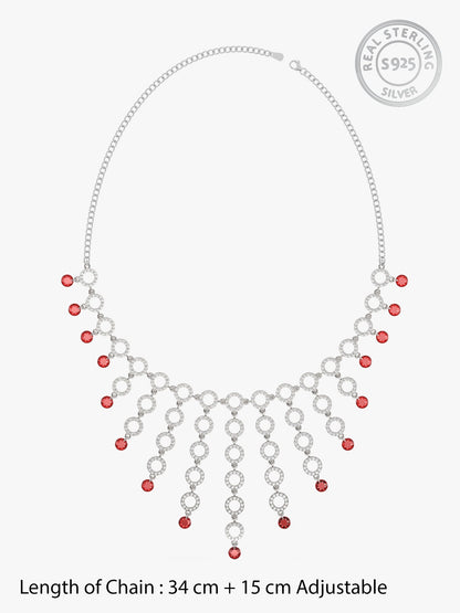 Silver Love in Circles Necklace
