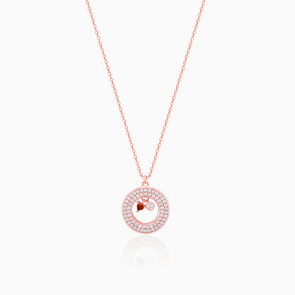 Rose Gold Custom Loving You Endlessly Pendant With Link Chain