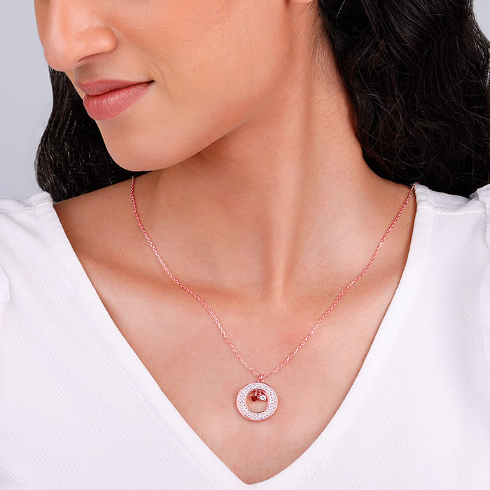 Rose Gold Custom Loving You Endlessly Pendant With Link Chain