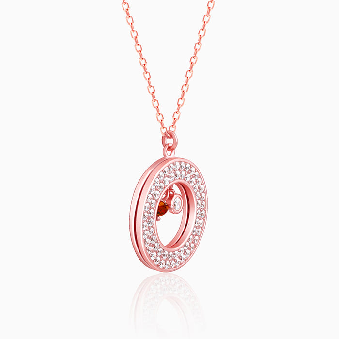 Rose Gold Custom Loving You Endlessly Pendant With Link Chain