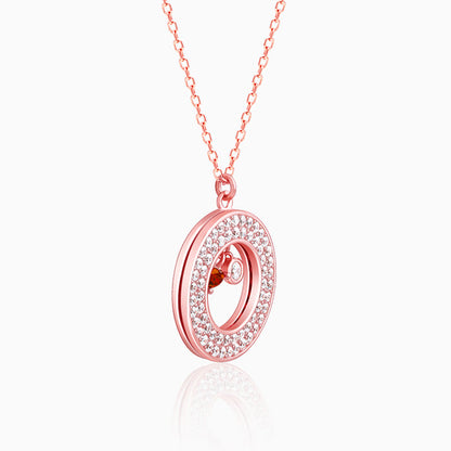 Rose Gold Custom Loving You Endlessly Pendant With Link Chain