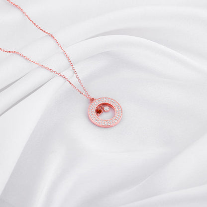 Rose Gold Custom Loving You Endlessly Pendant With Link Chain