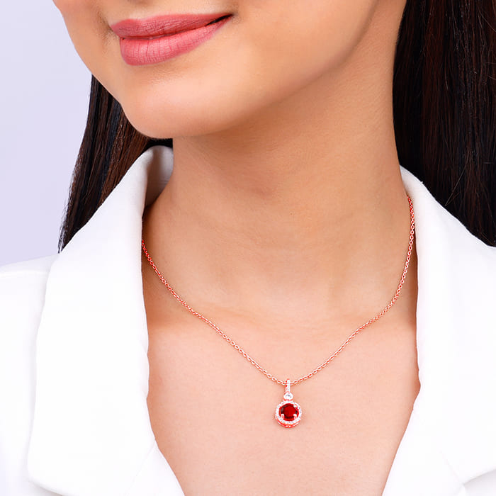 Rose Gold One And Only Pendant With Link Chain