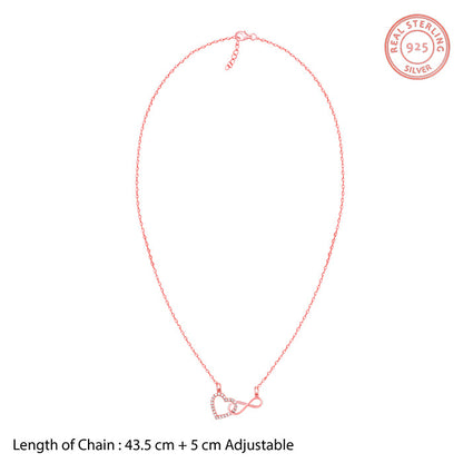 Rose Gold Sparkling Infinity Necklace