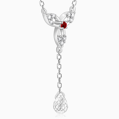 Silver Heart in Heart Necklace