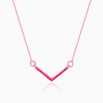 Rose Gold Blushing V Necklace