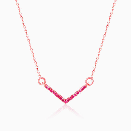 Rose Gold Blushing V Necklace