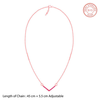 Rose Gold Blushing V Necklace