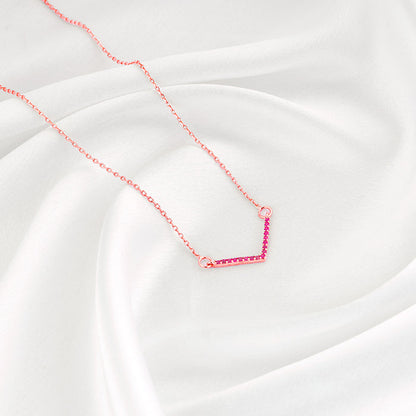 Rose Gold Blushing V Necklace