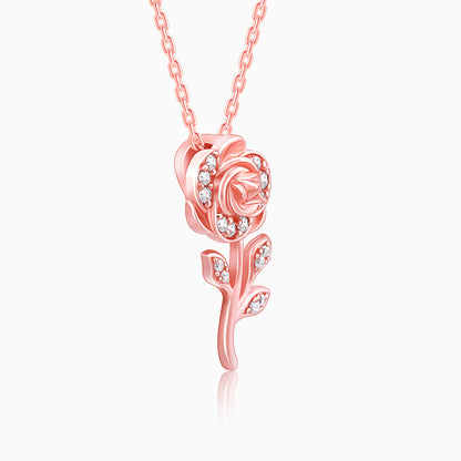 Rose Gold Roseate Pendant with Link Chain