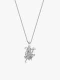 Silver Mahabali Hanuman Pendant with Box Chain For Him