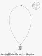 Silver Mahabali Hanuman Pendant with Box Chain For Him