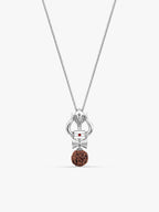 Silver Trishul Rudraksha Pendant With Box Chain For Him