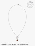 Silver Trishul Rudraksha Pendant With Box Chain For Him