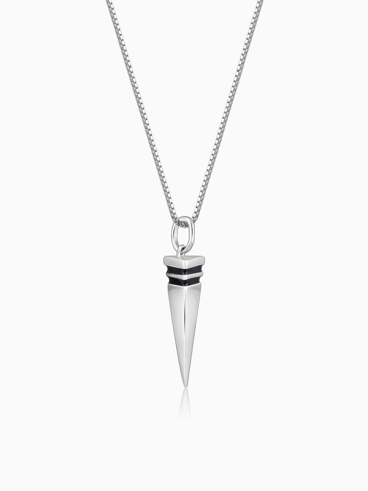 Aditya Roy Kapur Silver Spike Pendant With Box Chain For Him