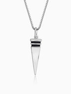 Aditya Roy Kapur Silver Spike Pendant With Box Chain For Him