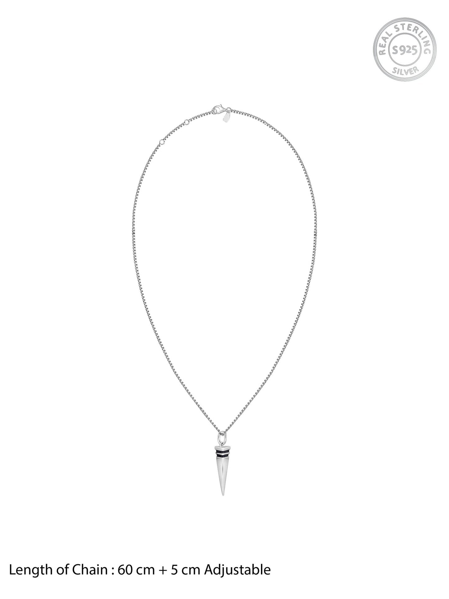 Aditya Roy Kapur Silver Spike Pendant With Link Chain For Him